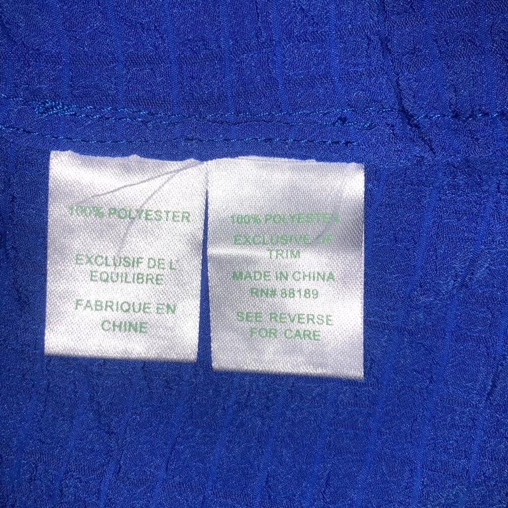 Lilly Pulitzer Womens Sz Small Shirt Blue Naeem Textured Pullover Fringe Hem Top - Picture 6 of 7